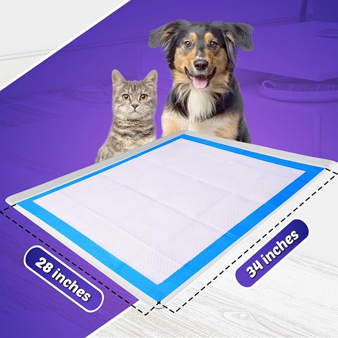 Dog Pee Pad Holder - Fits Up to 28” x 34” Pee Pad - 1 Pack - White | Stable Grip, Soft Edges, Quick Wipe Silicone Surface, Dog Pad Holder for Indoor Flooring Protection