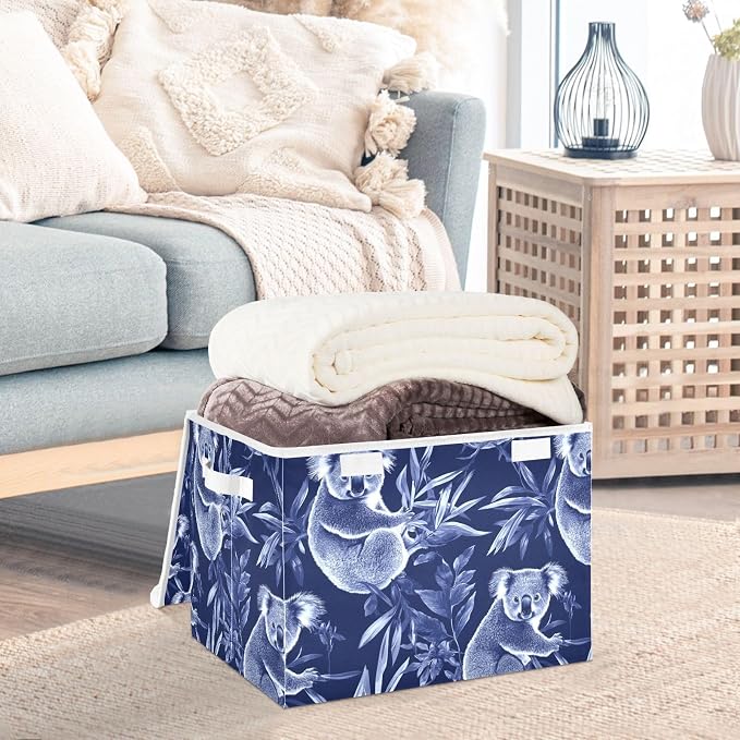 Art Koala Royal Blue Storage Containers Containers For Organizing With Lid Handle for Pack Living Room