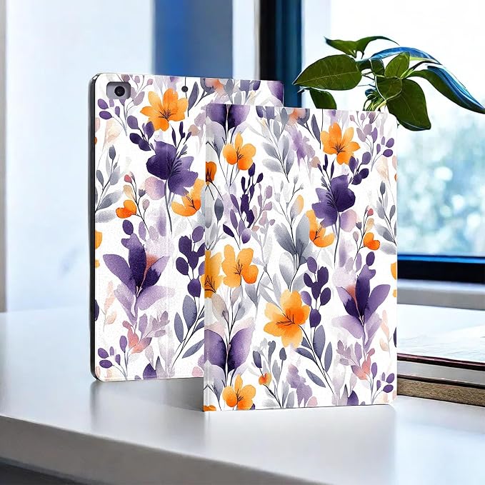 for Microsoft Surface Pro 8-13" 2021 Tablet Case,Auto Wake/Sleep,Adjustable Stand Protective Cover - Watercolor Floral