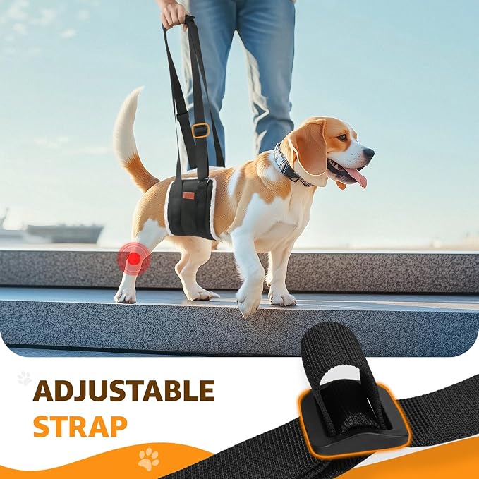 Adjustable Dog Sling for Medium Dogs Soft Post-ACL Surgery Mobility Aid | Dog Lift Harness, Helps Seniors, Injured, Disabled and After ACL Surgery Dogs, Daily Walk/ Stairs, Soft Padded, Easy to Use