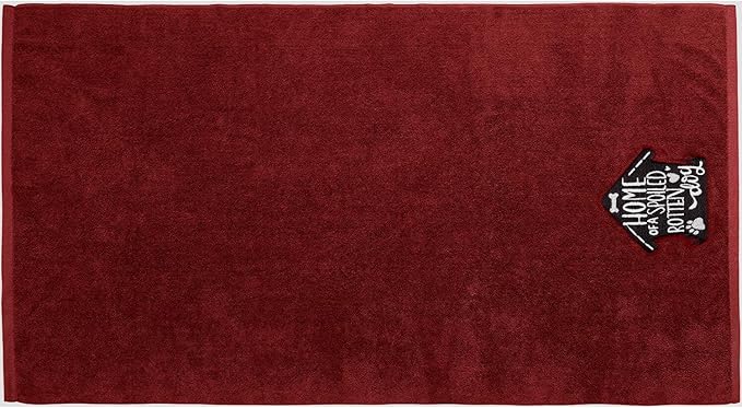DAN RIVER Dog Towel - Pack of 1, 100% Cotton, 20x40, Ultra Soft 450 GSM, Super Absorbent & Quick Drying Towel for Dogs, Cats, and Other Pets, Salsa.
