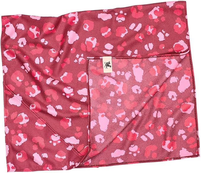 Dock & Bay Pet Towel - Super Absorbent & Quick Drying Dog Towels with Bag - 100% Recycled - Pink Paws, Medium (90x50cm, 35x19)