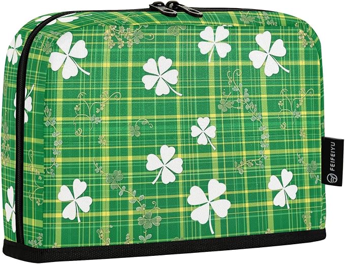 Aslsiy Large Capacity Pencil Case St Patricks Day Shamrocks-1 Pencil Pouch for Boys Girls Portable Pen Bag Organizer Standing Makeup Bag for School Office Supplies