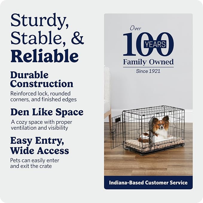 Midwest 22-Inch Double Door iCrate, for Extra-Small Breeds, Up to 15 lbs