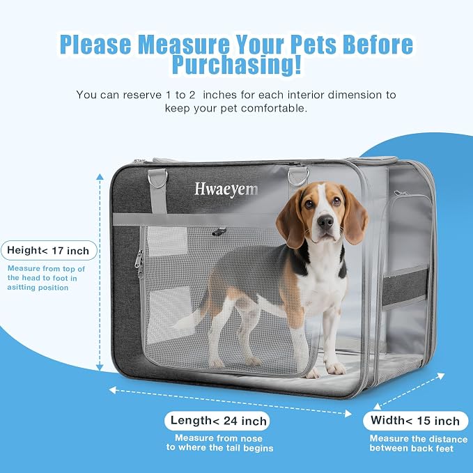 Rolling Extra Large Pet Cat Carrier with Wheels, Breathable Pet Carrier for 2 Cats or Medium Dog, 24" X 15" X 17" Dog Carriers for Small Dogs with Zipper Locks, Ideal for Travel & Vet Visits