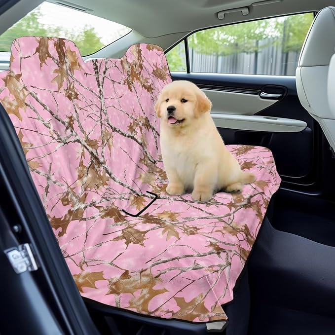Renewold Car Rear Bench Towel Seat Covers for Dogs Cats Dog Car Back Seat Covers Universal Fit Most SUV Van Sedan Truck Blanket Pads for Running Gym Outdoor Camping Branch