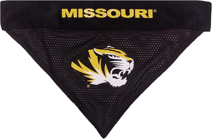 Pets First Collegiate Pet Accessories, Reversible Bandana, Missouri Tigers, Large/X-Large (Pack of 2)