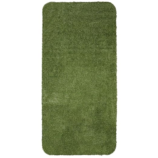 Ottomanson Artificial Grass Puppy Potty Training Pad, 15" x 30" Reusable Pee Pad for Small Pets and Dogs