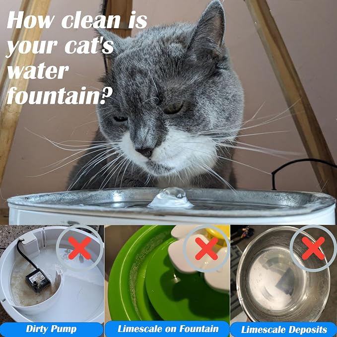 9PCS Pet Water Fountain Cleaning Kit with Compressed Sponge and Storage Box | Dog and Cat Water Fountain Brushes Fit Most Pet Water Dispensers,Pet Drinking Dispenser Cleaning Kit Cleaning brush