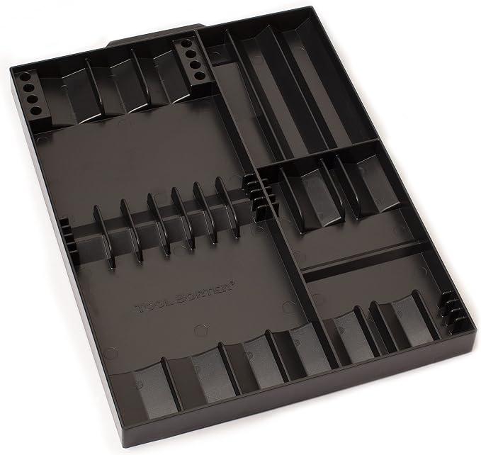 Screwdriver Organizer – Black Heavy-Duty Toolbox Organizer Rack for Phillips, Flathead & Precision Screwdrivers – Wall Mount or Drawer Storage for Garage, Workshop & Tool Chest
