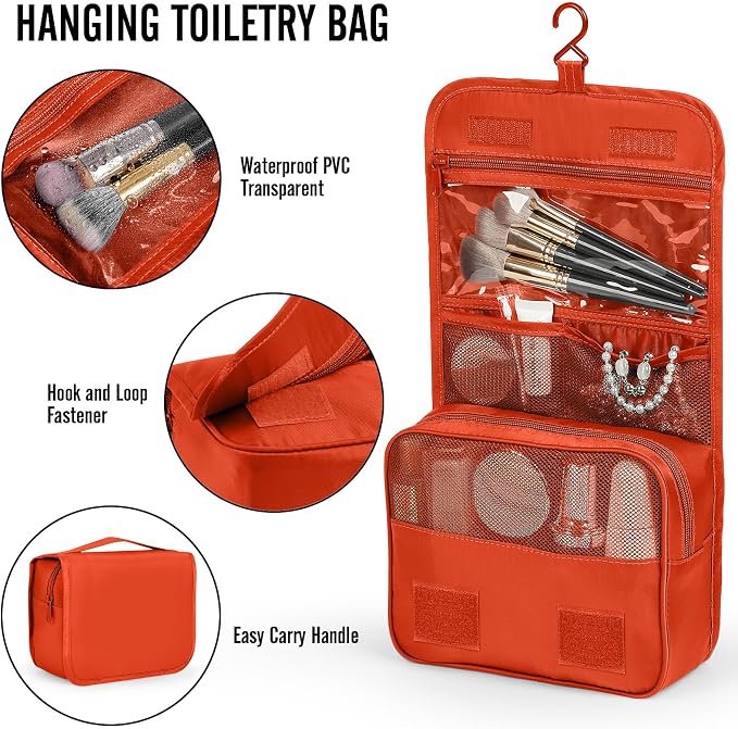 Veken 8 Set Packing Cubes for Travel Essentials, Suitcase Organizer Bags in 4 Sizes, Carry-On Luggage Accessories with Large Laundry & Hanging Toiletry Bag, Must-Have for Airplane, Road Trip & Camping