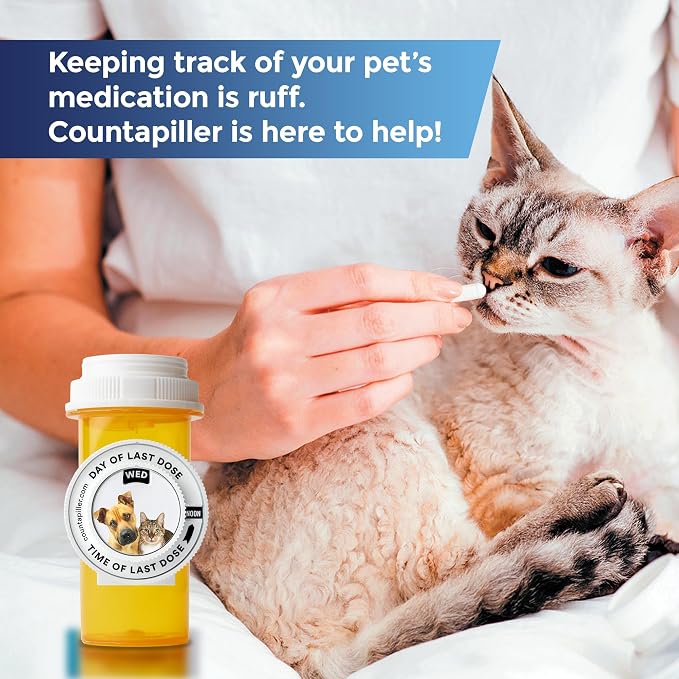 Track, Remind, & Organize Pills. Medication Compliance. Optimize Your Dosage & Stay On Top of Prescriptions AM/PM - Daily & Hourly (Pets) Pill Medication Organizer Tracker