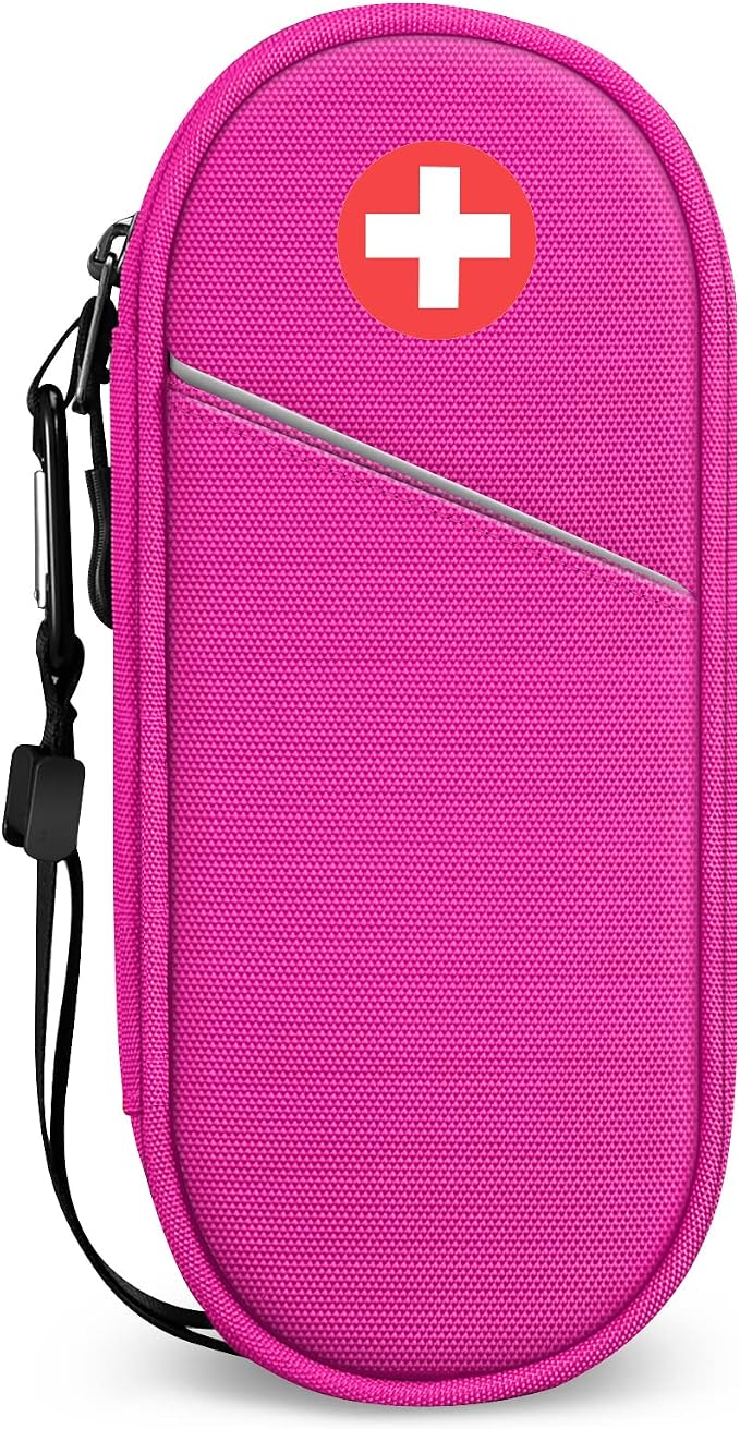 SITHON EpiPen Medical Carrying Case Insulated Medication Organizer Bag | Emergency Medical Travel Pouch Holds 2 EpiPens, Asthma Inhaler, Anti-Histamine, Auvi-Q, Allergy Medicine Essentials