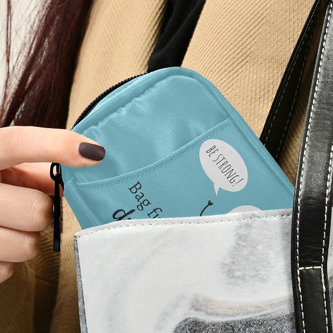 Naanle Cute Cartoon Pill Box 7 Day Case Bag Travel Organizer with Zipper Portable Weekly Compact Size for Vitamin Supplement Holder A Cartoon Blue Red 4.6 x 3.14 x 1.88 Inch