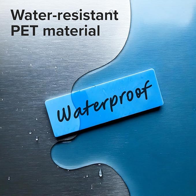 X-bet MAGNET Dry Erase Magnetic Labels, 1x3 (2.5x7.5cm), 30 pcs, Multicolor | Reusable Write-On Magnet Stickers for Fridge, Whiteboard & Classroom, Erasable Blank Labels & Sticky Notes