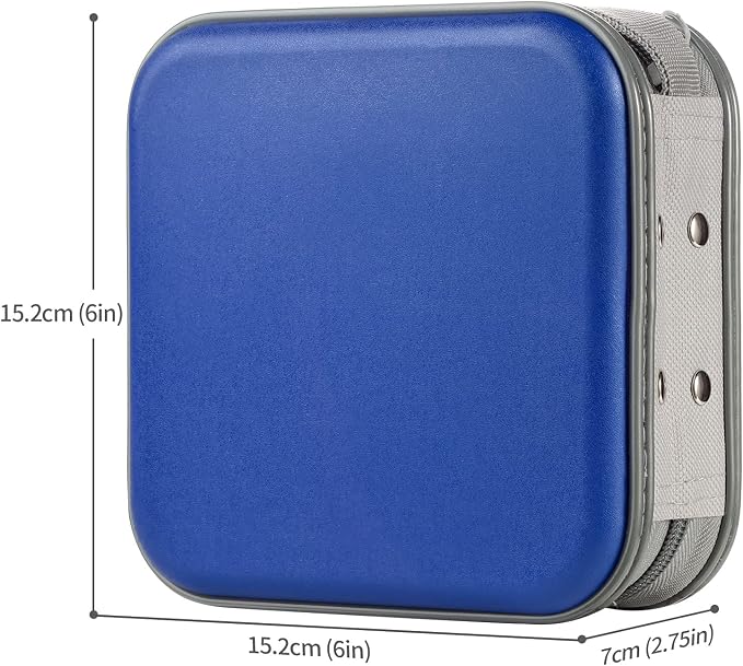 UENTIP CD Case for Car,48 Capacity DVD storage Organizer For Home Travel | CD Holder DVD Case, Smooth Double Zipper, Hard Plastic Shell, Scratch-Resistant, Slip-Resistant Tab, Blu-ray/CD/DVD Storage
