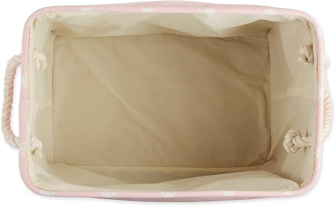 Bone Dry Pet Storage Paw and Bone, Trellis Collection, Medium Rectangle, 16x10x12, Pink