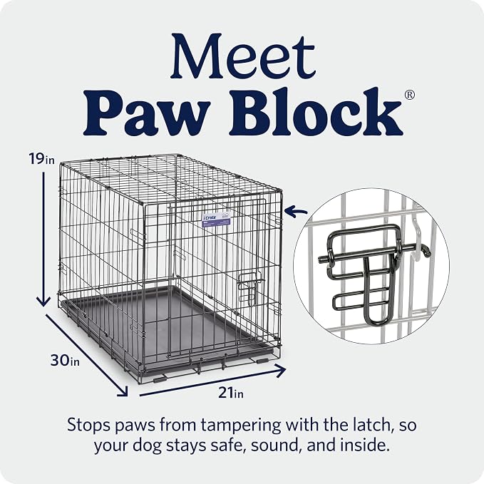 Midwest 30-Inch Single Door iCrate, for Medium Breeds, 21-40 lbs