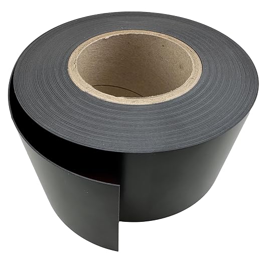 Master Magnetics Flexible Magnet Strip with Black Vinyl Coating, 1/32"" Thick, 3"" Height, 50 Feet, 1 Roll