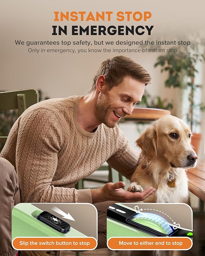 YABIFE 7-Speed Dog Nail Grinder with LED Light – Ultra Quiet Electric Pet Nail Trimmer for Large Dogs & Cats – Professional Grooming Tool with Dust Collector, One-Hand Speed Control (Light Green)