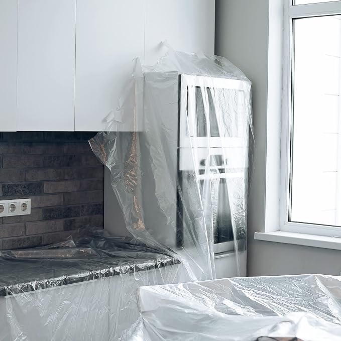 Furniture Covers protect your furniture with our versatile 10' x 20' dust cover, Clear | Dust Cover