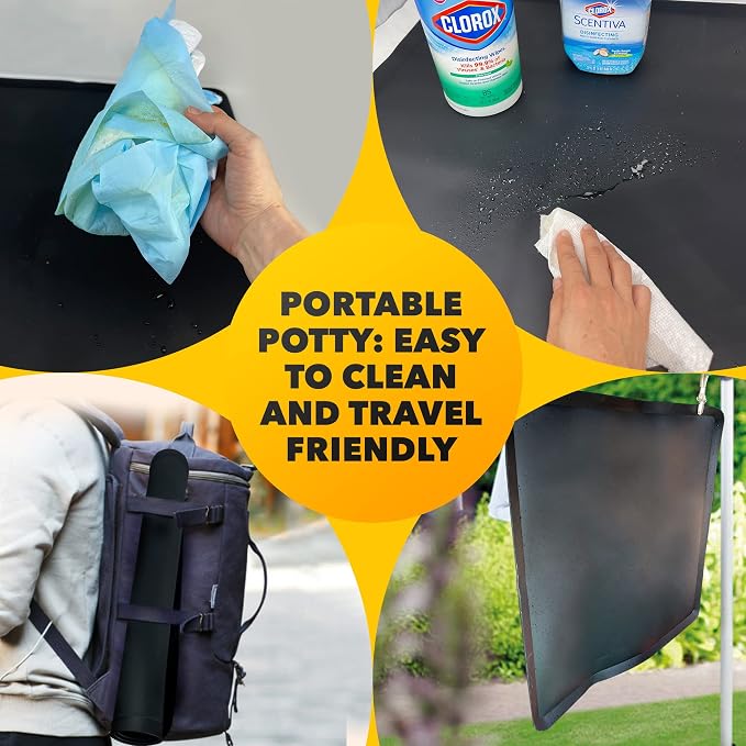 Dog Pee Pad Holder - Fits Up to 24” x 24” Pee Pad - 2 Pack - Black | Stable Grip, Raised Edges, Quick-Wipe Silicone Surface Dog Potty Tray Holder for Indoor Flooring Protection