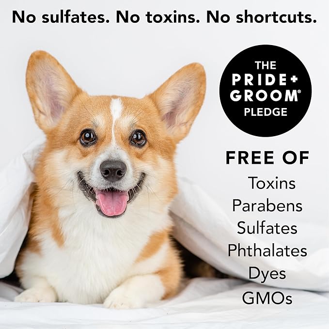 Pride and Groom The Shedder | Dog Deshedding Shampoo | All Natural Body Wash with Essential Oils & Ingredients that Reduce Pet Shedding & Fur Dander for Curly and Wavy Coats – 128oz