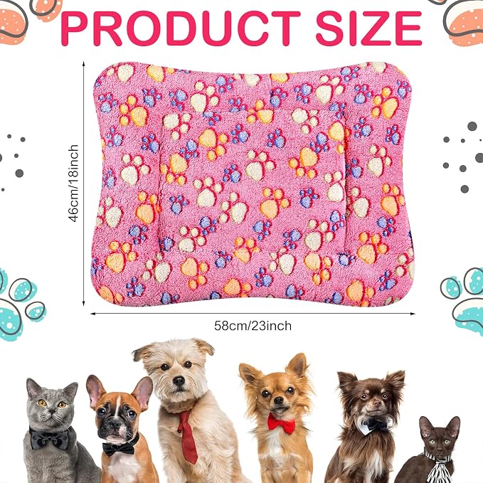 4 Pack Soft Pet Bed Mat Small Dog Crate Fleece | Tuanse Soft Pet Beds Mat Small Dog Crate Fleece,23 X 18 Inches,Vivid Color