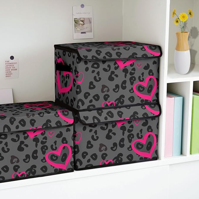 Stackable Clothes Storage Bins with Lids 3 Pack | Closet Organizers Fabric Box for Home and Office,Blanket Clothes Organizers,Under Bed Storage Containers