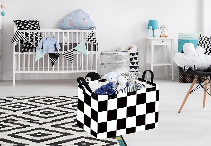 Baby Storage Basket Nursery Box Laundry Hamper Organization Bins for Toys and Clothes with Handles