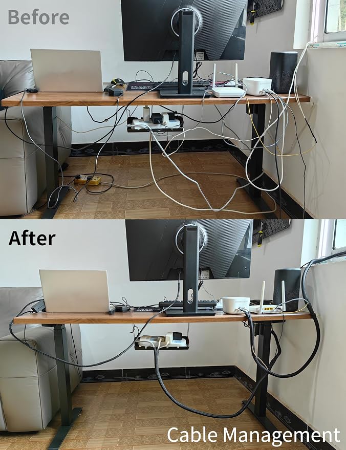 Cable Management Split Wire Loom Sleeve - Cord Hider & Protector for Desk, Pet Chew Proof, Wire Cover Organizer, Flexible Tube for Wires and Cables (1 Inch 25FT, Black)