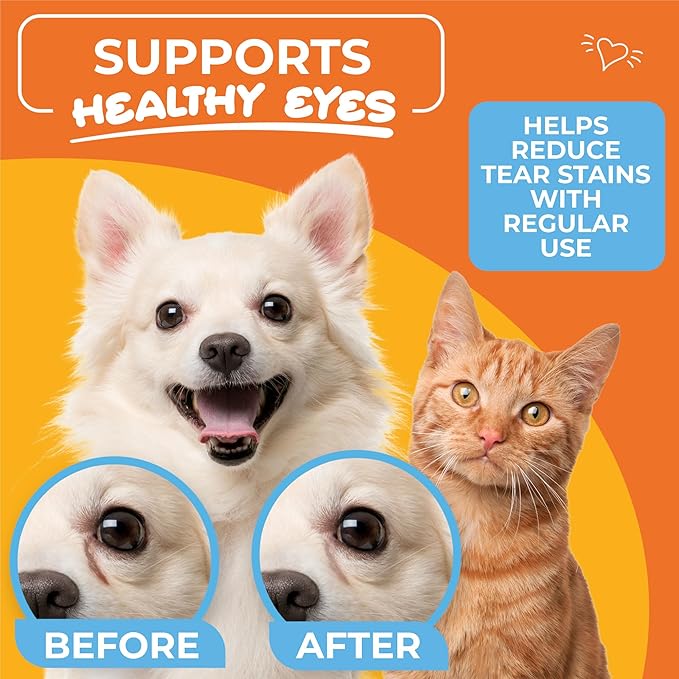 Paw Science Dog Eye Wipes - Hypoallergenic Eye & Face Wipes for Dogs, Cats, & Puppy - Pet Tear Stain Remover & Cleaner - Gently Cleans & Removes Discharge, Crust, & Gunk (Coconut)