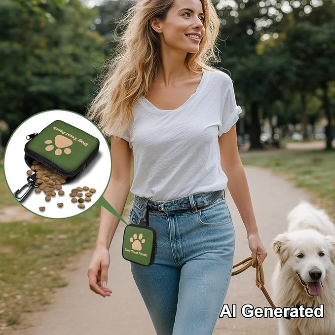 Dog Treat Pouch, Multifunctional Pouch for Outdoor Activities and Pet Walks, Multi-Functional Puppy Snack Storage Bag, Travel Pet Treat Container for Dog Owners and Trainers