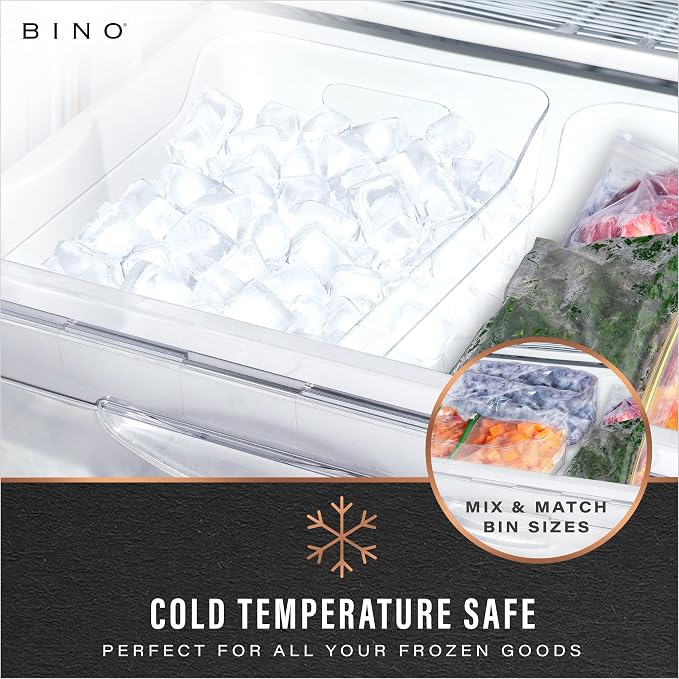 BINO | The SOHO Collection Plastic Storage Bins, X-Small - 4 Pack, Clear | Pantry and Fridge Organizer Containers, Kitchen Cabinet and Medicine Cabinet Bins