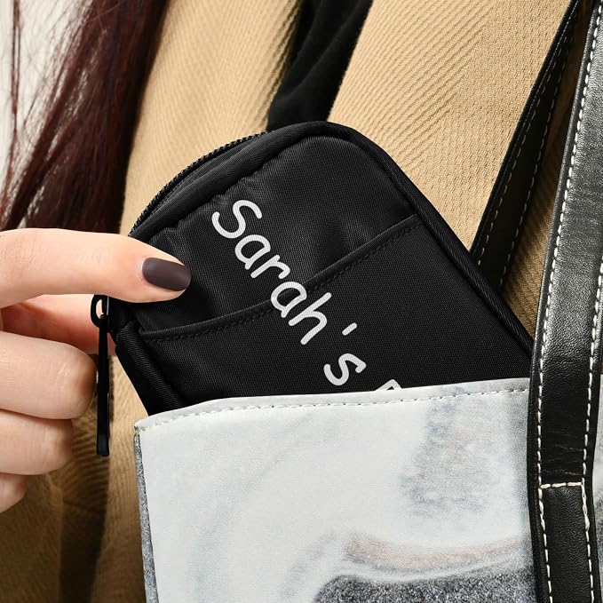 Naanle Pill Case with Name Box 7 Day Travel Organizer Bag Zipper Portable Weekly Compact Size for Vitamin Supplement Holder, 4.6 x 3.14 x 1.88 Inch, 1 White