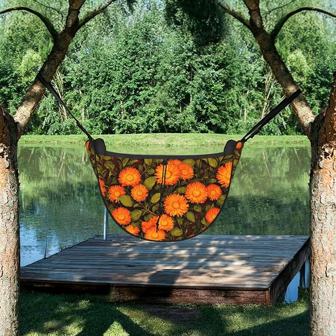 Marigold pattern Car Seat Organizer-Backseat Storage Bag for Travel | Waterproof Durable. Holds Snacks Gear Essentials. Fits Most Cars.