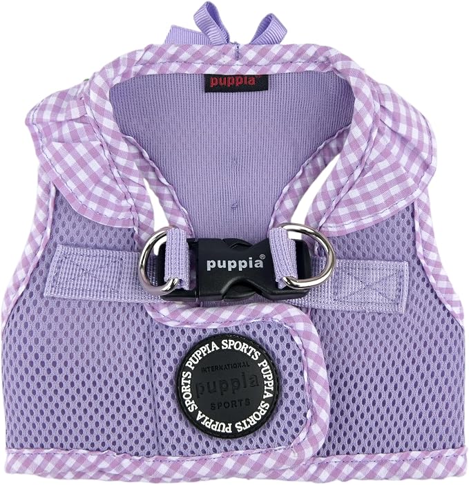 Puppia Vivien Dog Vest Harness B (Step-in) Fashionable Mesh Spring Summer Harness for Small Dogs, Violet, X-Small