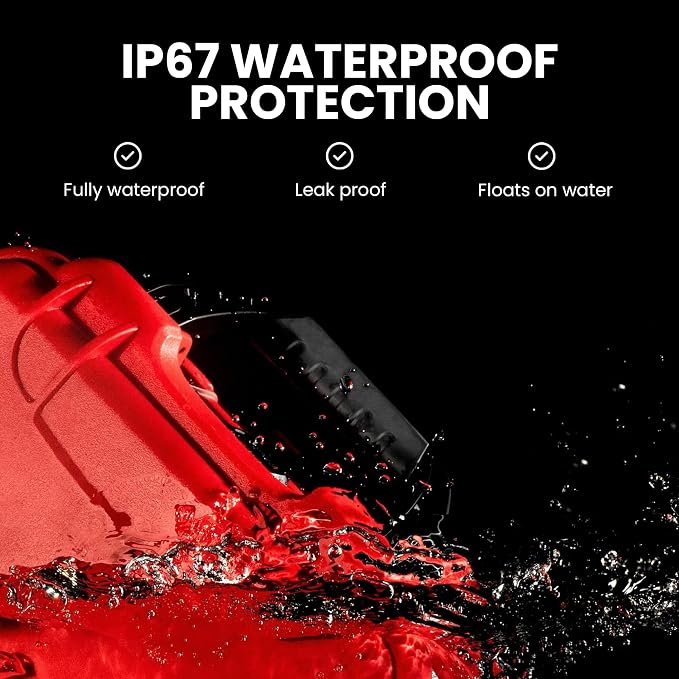 NANUK 935 Wheeled Waterproof First Aid Box Empty – Durable, Medical First Aid Organizer Case, IP67-Rated, Dustproof, Impact-Resistant, and Floats (20.5” x 11.3” x 7.5”) – Red | Floats (20.5' x 11.3' x 7.5'), Medical Organizer Case, IP67-Rated
