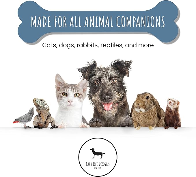 Park Life Designs - Dog Toy Storage for All Pets, Including Cats, Puppies, and Kittens (Capri, Gray, White Bone)