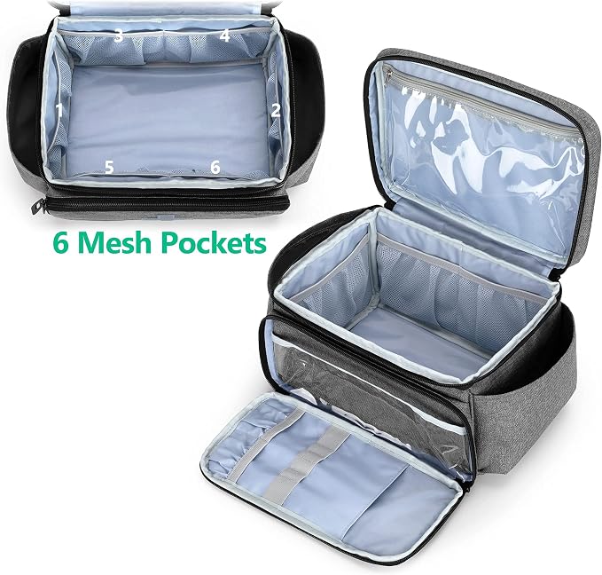 Small Medicine Storage Bag, Empty Family First Aid Kits Case, Gray | Emergency Medical Supplies for Home Care, Pill Bottle Organizer, Multifunctional Bag for Medical Use, Dormitory, Travel