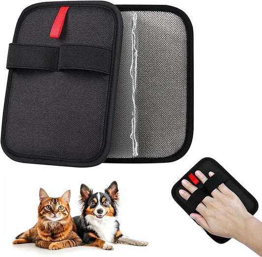 Pet Hair Removal Gloves for Dogs & Cats 2 Pack Reusable & Washable Electrostatic Pet Hair Gloves for Carpets Clothing Sofs Couch Car Seats Effortless Magic Brush Pet Hair Remover Tool