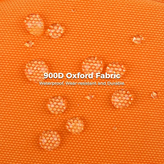 Dog Treat Pouch with Poop Bag Holder, Small Crossbody Bag for Puppy Training and Walking, Shoulder Strap Can Use as Dog Leash- Pet Travel Accessories, Metal Carabiner Attached (Orange) | 900D Oxford Fabric