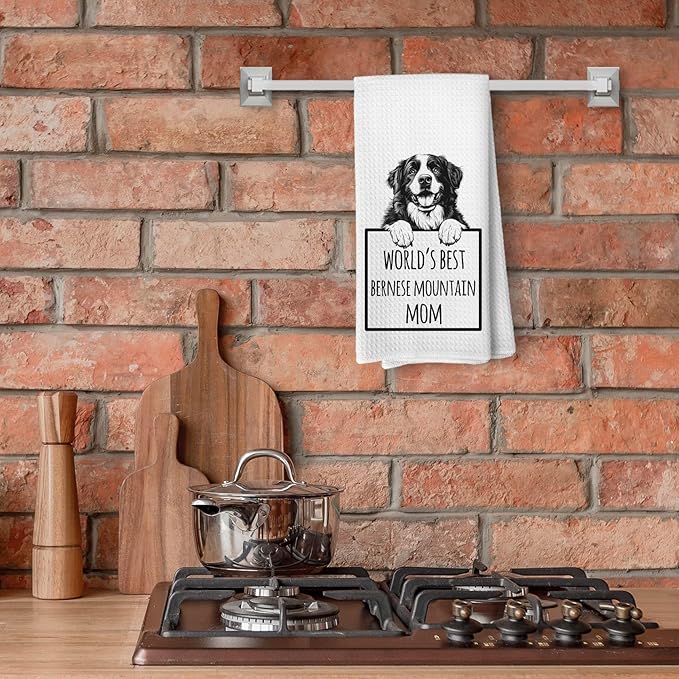 Funny Bernese Mountain Kitchen Towels and Dishcloths, Bernese Mountain Dog Gifts, Dog Mom Lovers Owner Gifts Drying Cloth Hand Towels for Bathroom Kitchen Decor, 16x24 Inches