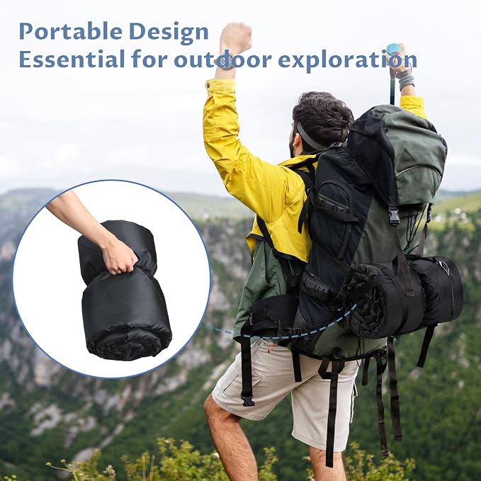 Tirrinia Waterproof Outdoor Blanket with Sherpa Lining, Windproof Foldable