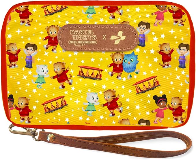 KeepGoing Daniel Tiger’s Travel First Aid Kit for Kids – 130 Pc. for Car, Home, Purse, Diaper Bag & Backpack with Latex-Free Bandages - Mini First Aid Kit Travel Size TSA-Approved