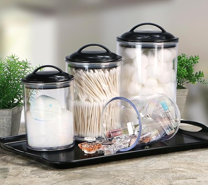 Food Storage Containers, BPA Free Airtight Canisters for Cereal, Pasta, Sugar, Coffee, Flour, Cookies, Loose Tea, for Kitchen Organization, Set of 3 by Reston Lloyd, Lime