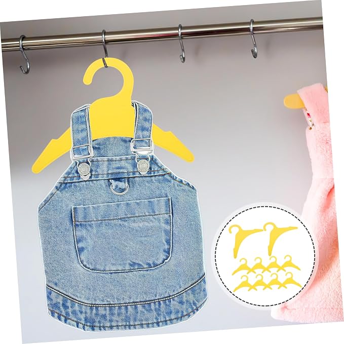 VICASKY 10pcs Pet Clothes Hangers Durable Dog and Cat Garment Hangers for Organizing Puppy Apparel Non Skid Design for Neat Clothing Storage
