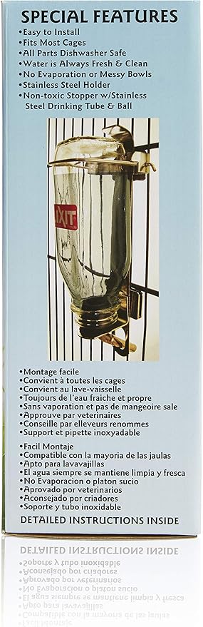 Lixit Heavy Duty Deluxe Glass Water Bottles for Birds, Dogs and Small Animals. (32oz Large Tube)