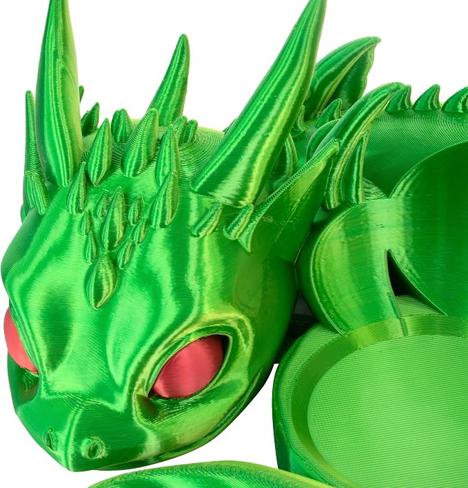 Dragon Stand for Echo Dot 4th/5th Gen, Green Yellow | 3D Printed, Desktop Speakers Holder, Made in USA