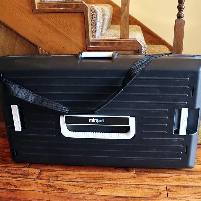 Collapsible Pet Carrier for Large Dogs & Cats, 35"L x 21"W x 27"H | Hard-Sided Crate Walls, 360-Degree Ventilation, Tool-Free Snap Assembly, Folds Flat to 5.5 In, for Travel & Storage